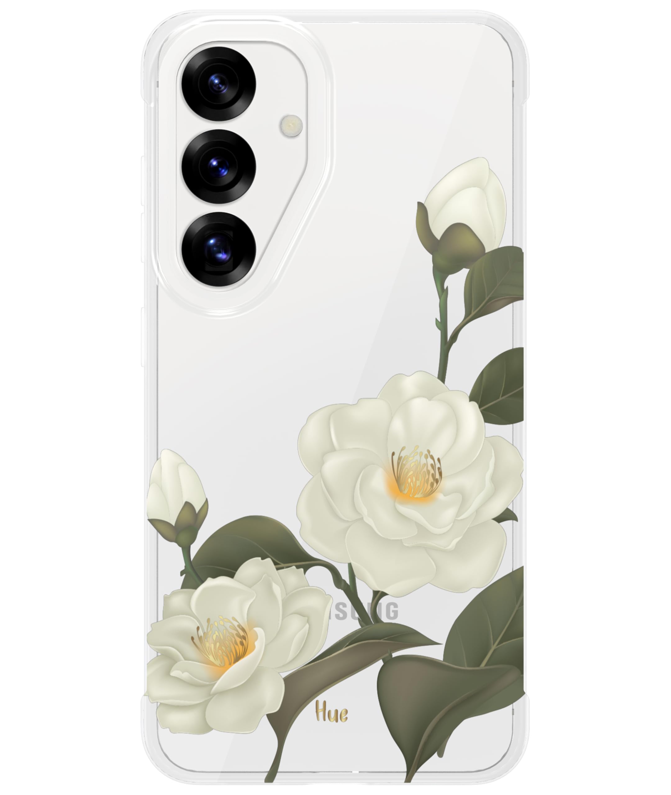 LONLI Hue - for Samsung Galaxy S25 Phone Case - [360° Shock-Absorbent Bumper | Cute, Unique and Aesthetic Phone Cover for Girls and Women] - Camellia