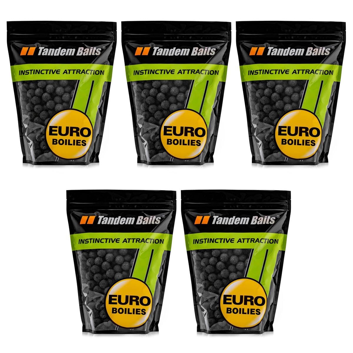 Tandem Baits Juego de 5 cebos para pesca de carpas de carp Food Euro Boilies curativo | Pesca sin esfuerzo | Cebo para pesca de peces grandes | Accesorios de carpas para profesionales 16 mm 1 kg