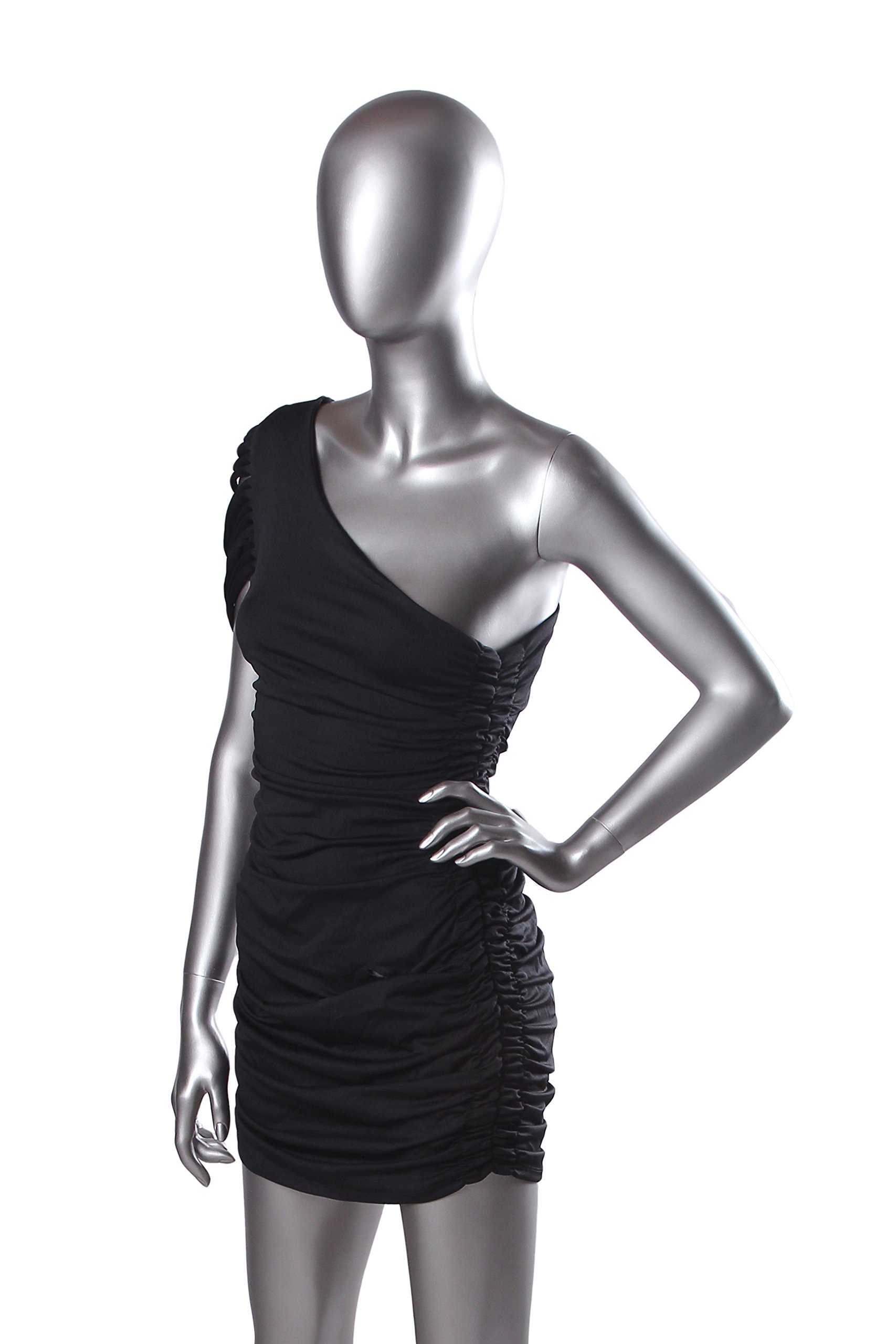 Silver and Chrome Female and Male Mannequin