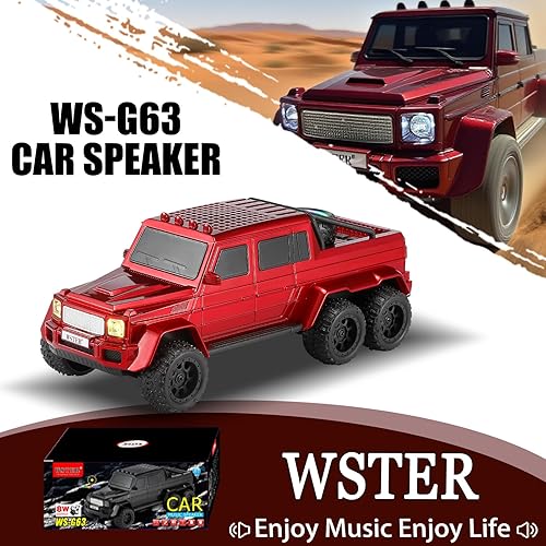 Miniatura 2 de Colección de altavoces Bluetooth modelo de automóvil - Altavoces inalámbricos portátiles con sonido HD, luces LED de fiesta, radio FM, estéreo TWS,