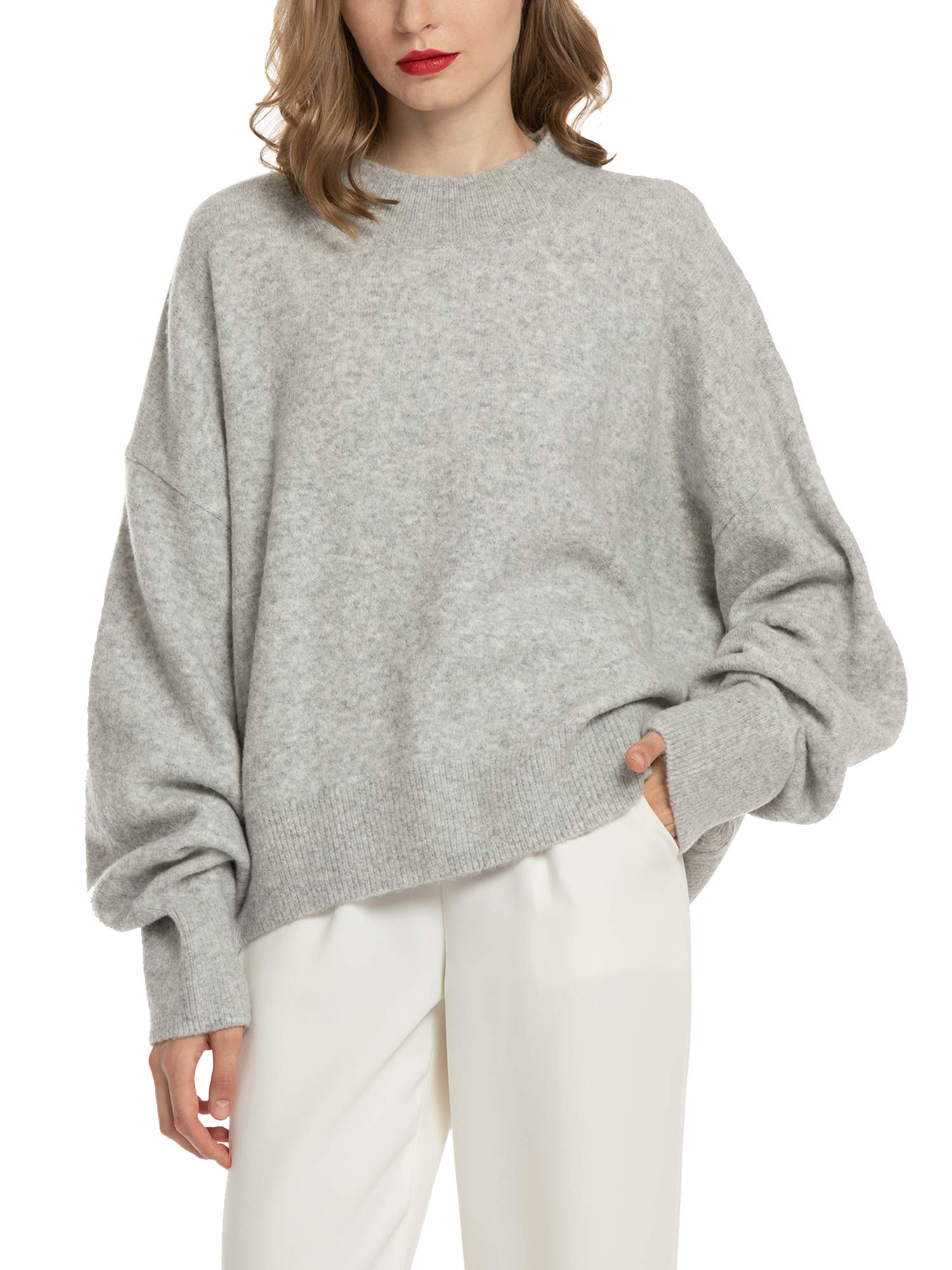 Women Pullovers Jumper Cozy Sweater Mock Neck Jumper Long Sleeves Long Sleeve Tops