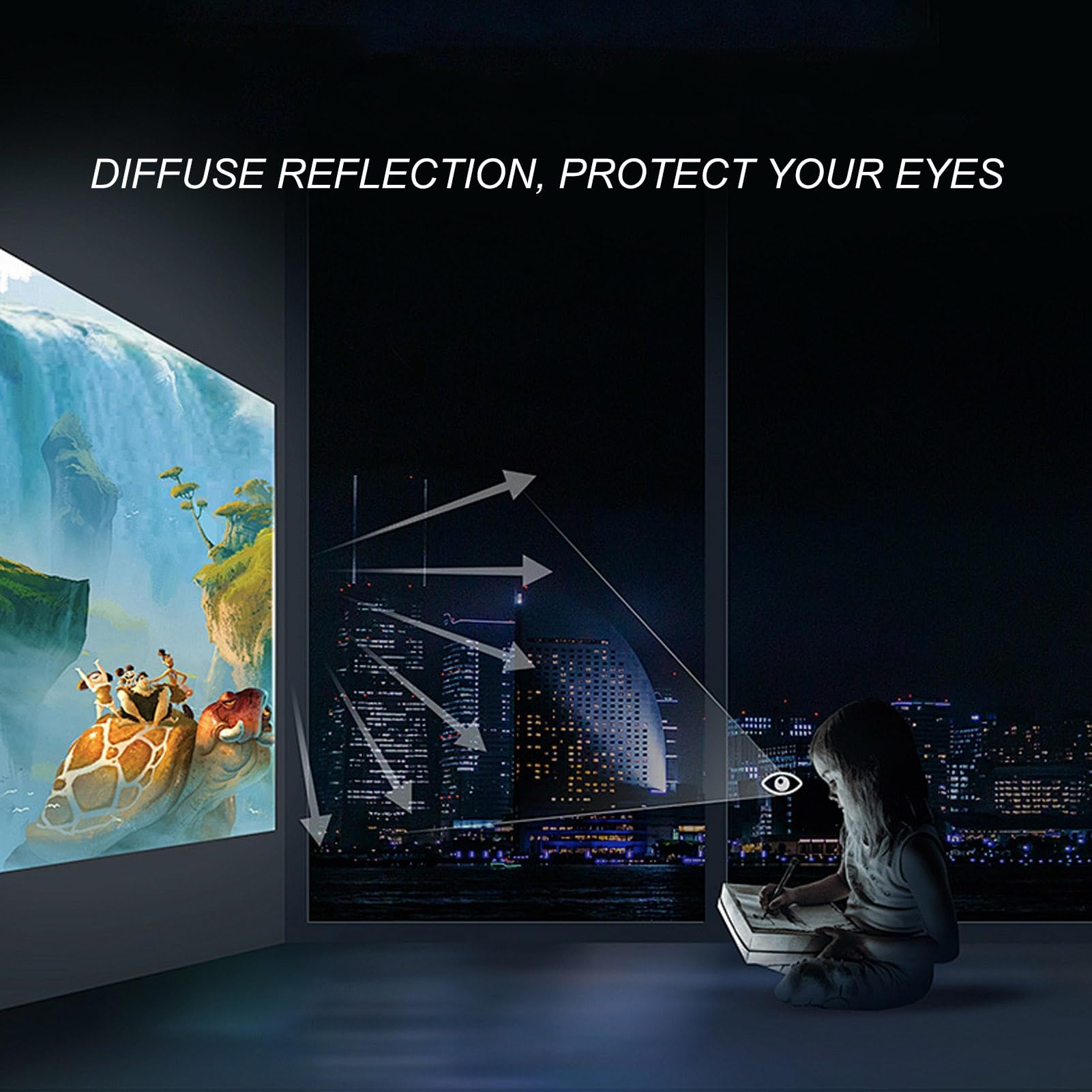 Amazon.co.jp: 72/80/84インチ プロジェクタースクリーン 壁掛け 4K