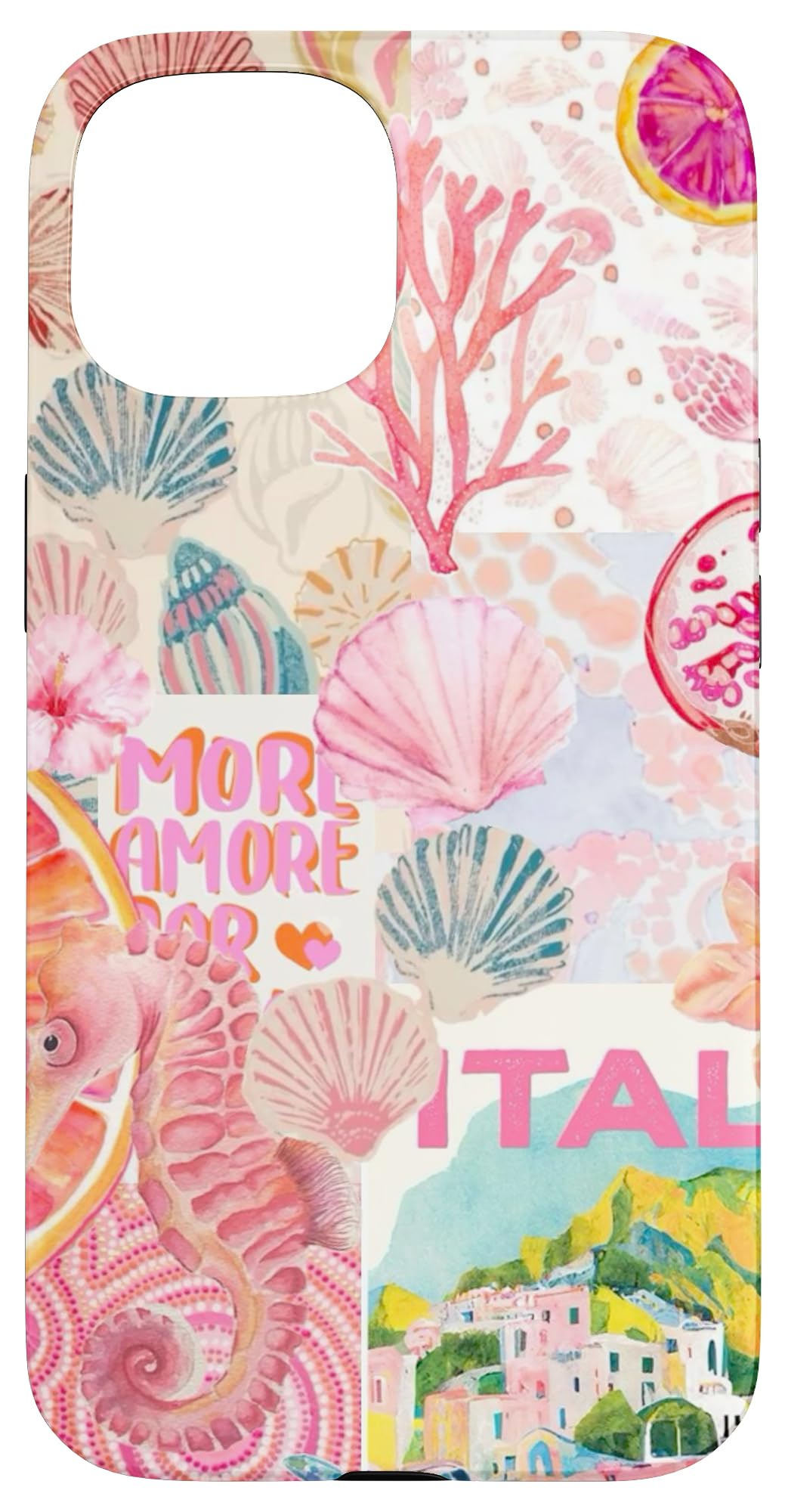 Beachy Blue Coquette Coastal Summer Collage Aesthetic Case for iPhone 15