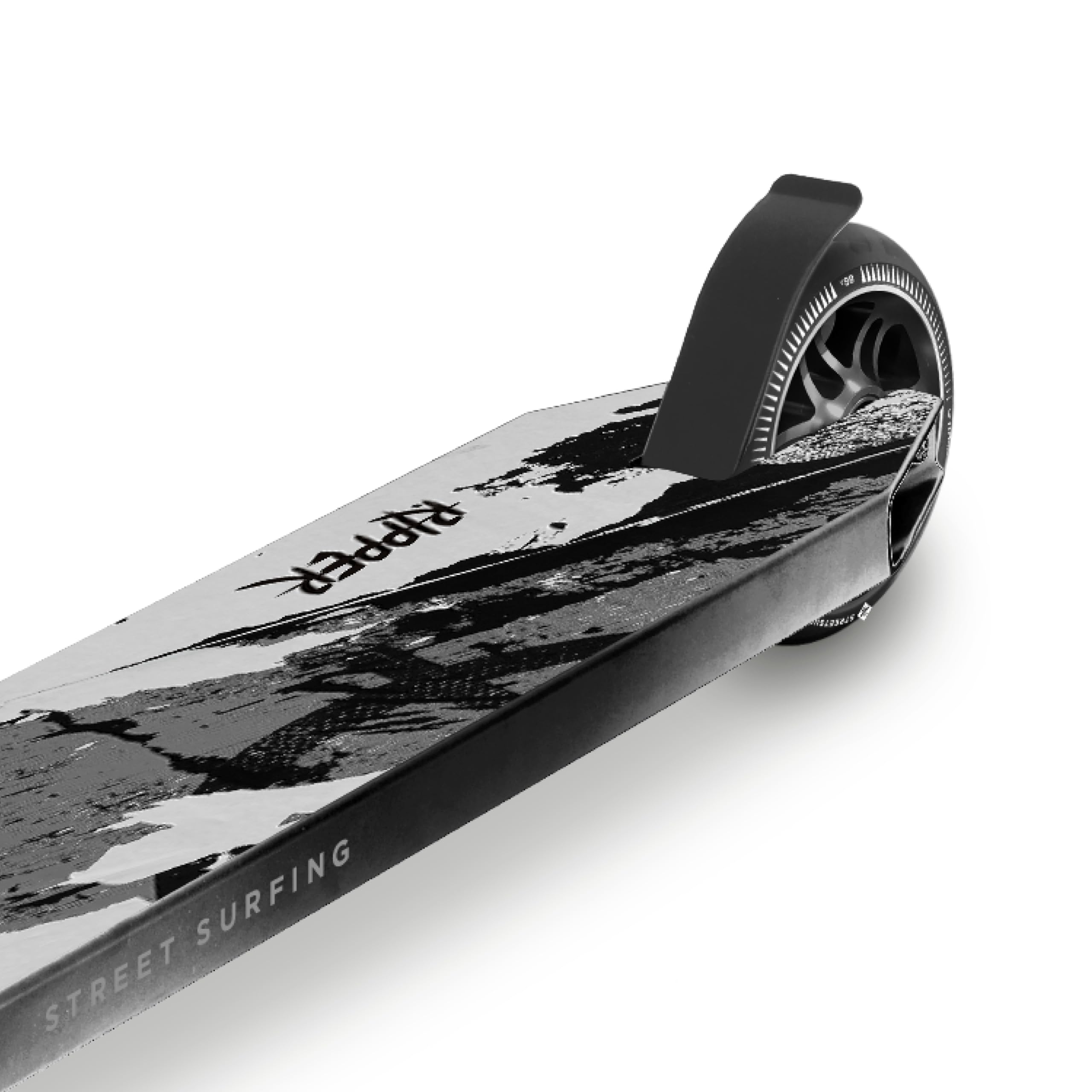 Trottinette d'acrobaties Ripper Black Scratch - Trottinette Freestyle Pro avec roues 110 mm, roulements ABEC 9 et Deck en aluminium 6061-T6