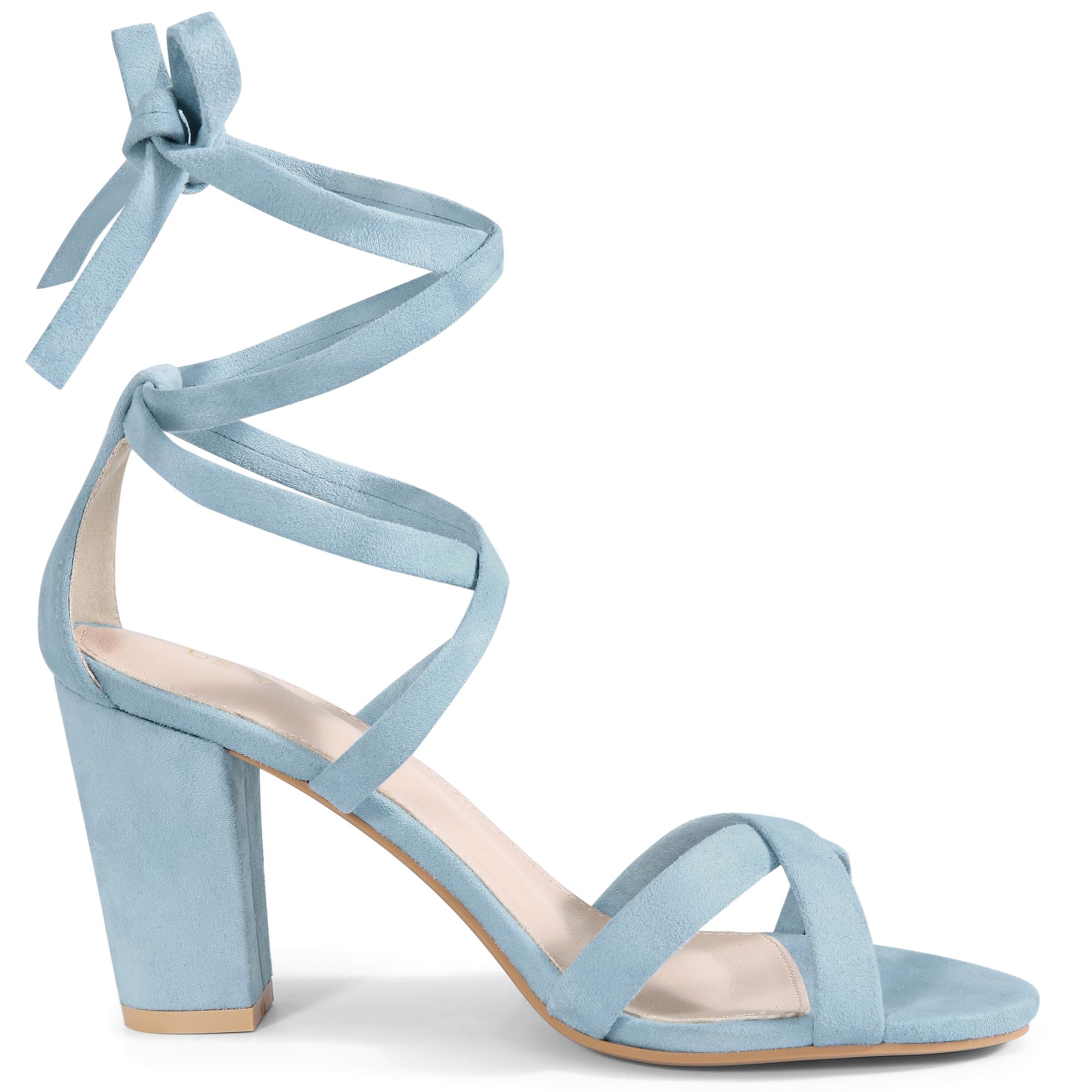 Perphy Strappy Lace Up Block Heel Sandals for Women