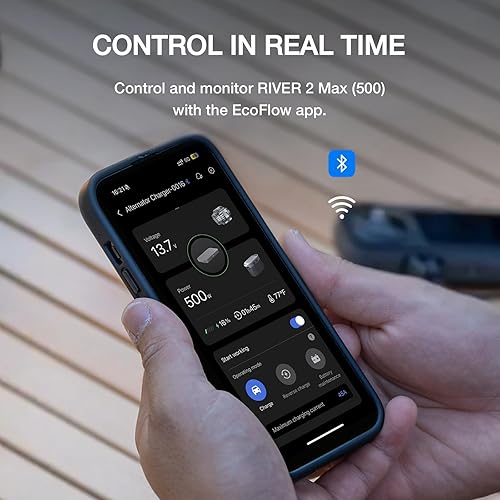 Miniatura 6 de EF ECOFLOW Estación de energía portátil River 2 Max 500, batería LiFePO4 de 499 Wh1 hora de carga rápida, generador solar de salida de hasta 1000 W