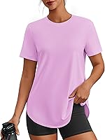 Pinspark Women's Short Sleeve Workout Tops UPF 50+ Quick Dry Athletic Shirts Running Hiking Gym Yoga S-3XL