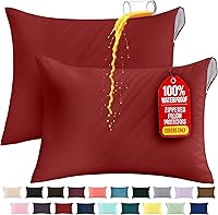 Vista 10 de Utopia Bedding Protector de almohada impermeable, con cremallera, paquete de 2, beige, estándar, funda de almohada a prueba de chinches, de 20 x 26