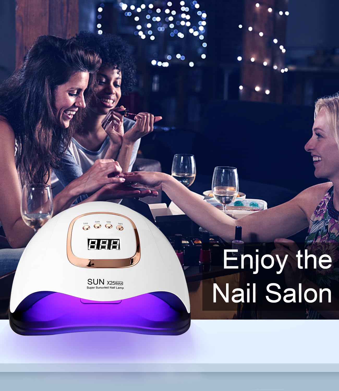 Lampada UV LED Unghie, 380W Professionale 81 sfere di lampada a LEDs, Semipermanente Curare Rapidamente Pedicure Fornetto per Tutti i Smalti, Automatico Sensore per Manicure a Casa e in Salone