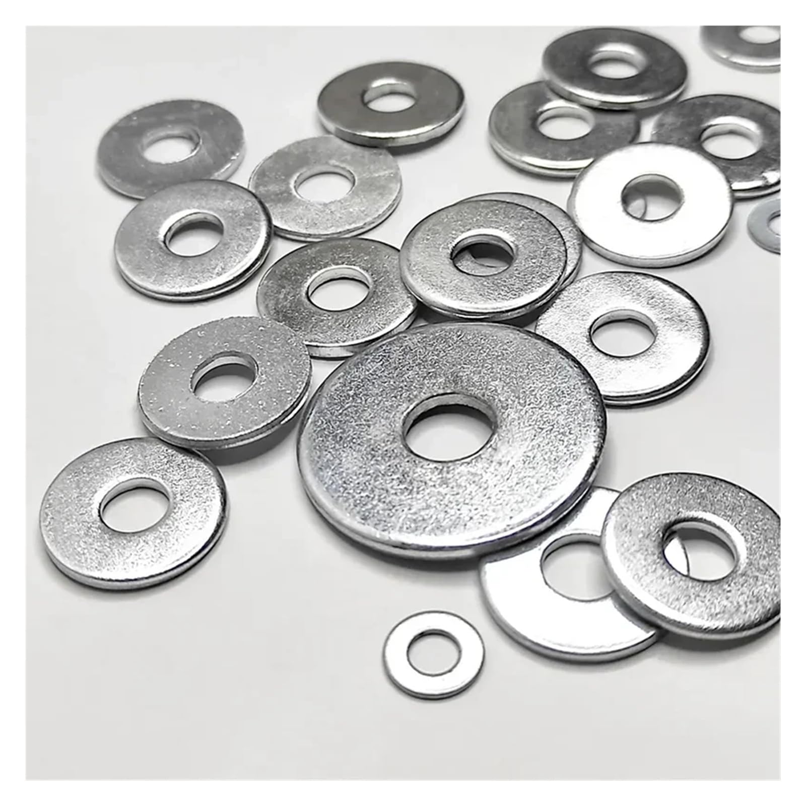 10/30 Stück verzinkter Stahl, flache Unterlegscheiben, O-Ring, Unterlegscheiben, Dichtung, feste Dichtung, flache Dichtung, Abstandshalter, Kit M3 M4 M5 M6 M8 M10 M12(M10x30x2.5,30Pcs)