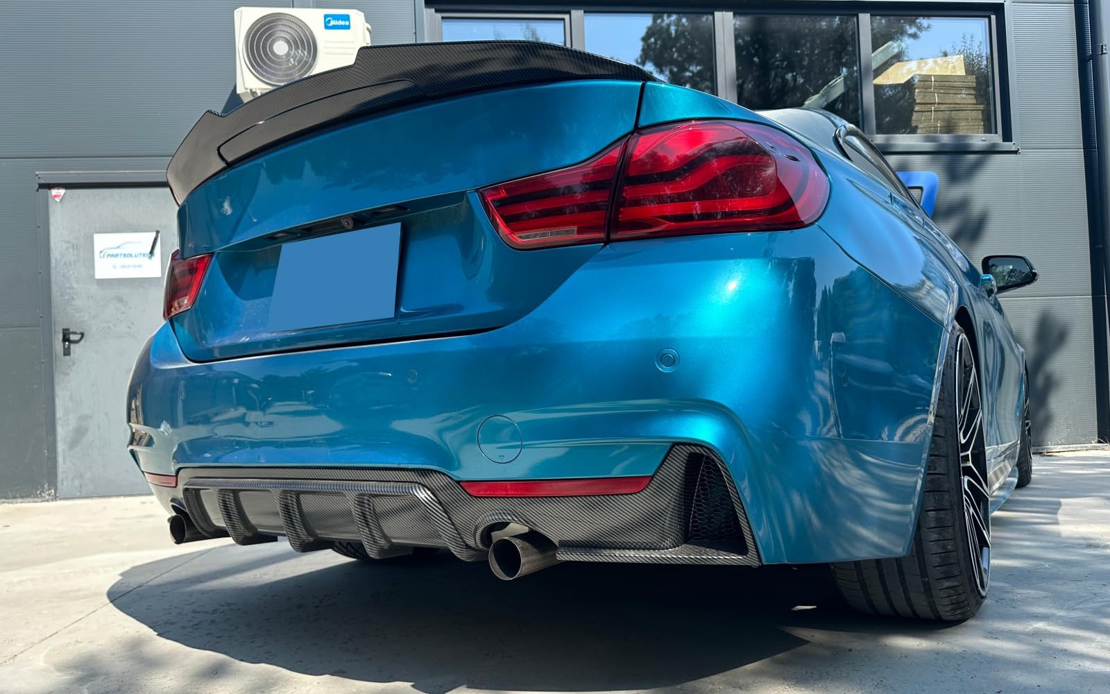 MpTuned Heckspoiler passend für 4er F32 Coupe 2014–2020, Spoiler Lippe Kofferraum PSM Stil, ABS Kunststoff Carbon Optik, Sport Design, Einfache Installation