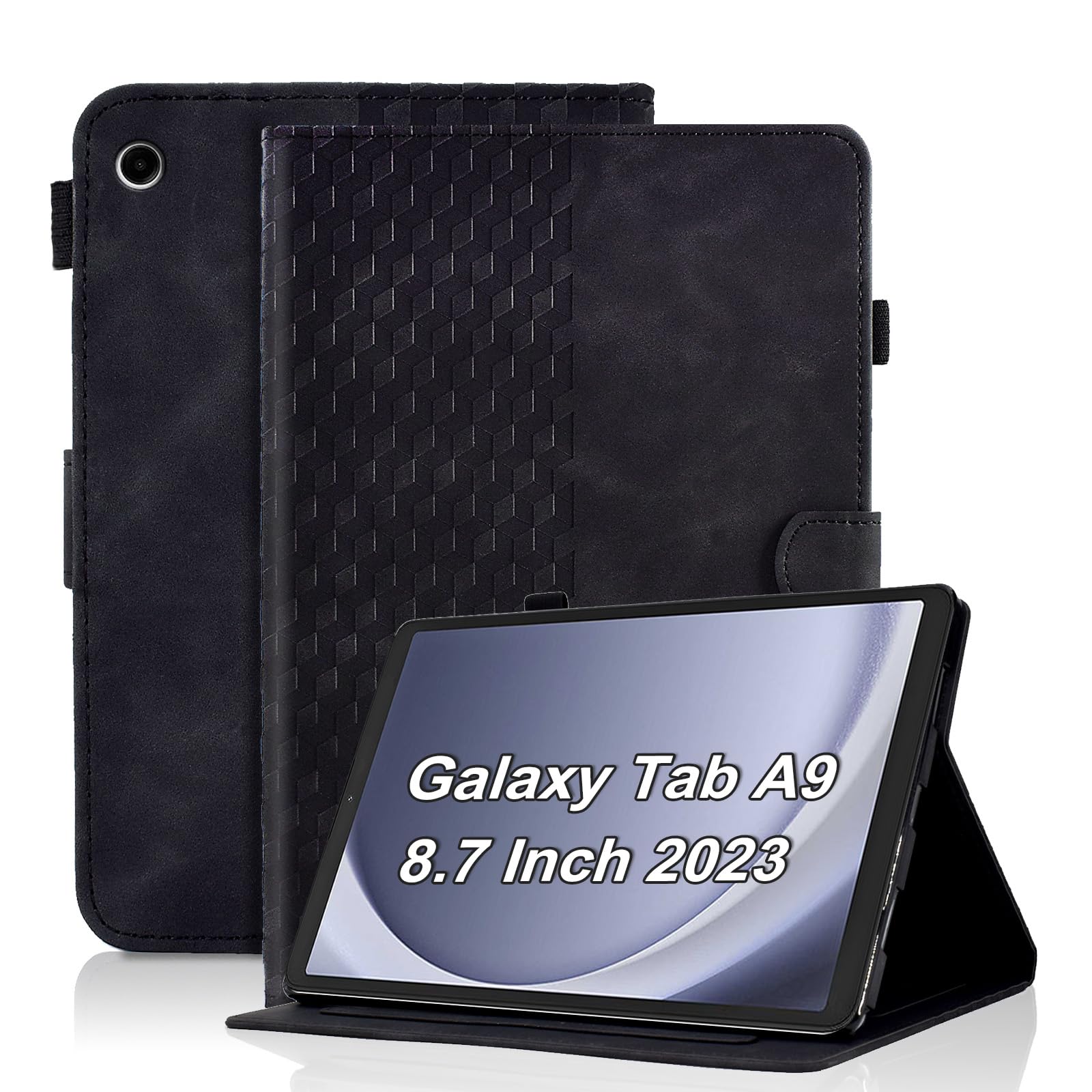 Varohix Case for Samsung Galaxy Tab A9 8.7 Inch Cover 2023 Magnetic PU Leather Folio Adjustable Stand Shell Foldable Card Holder Multi-Angle Galaxy
