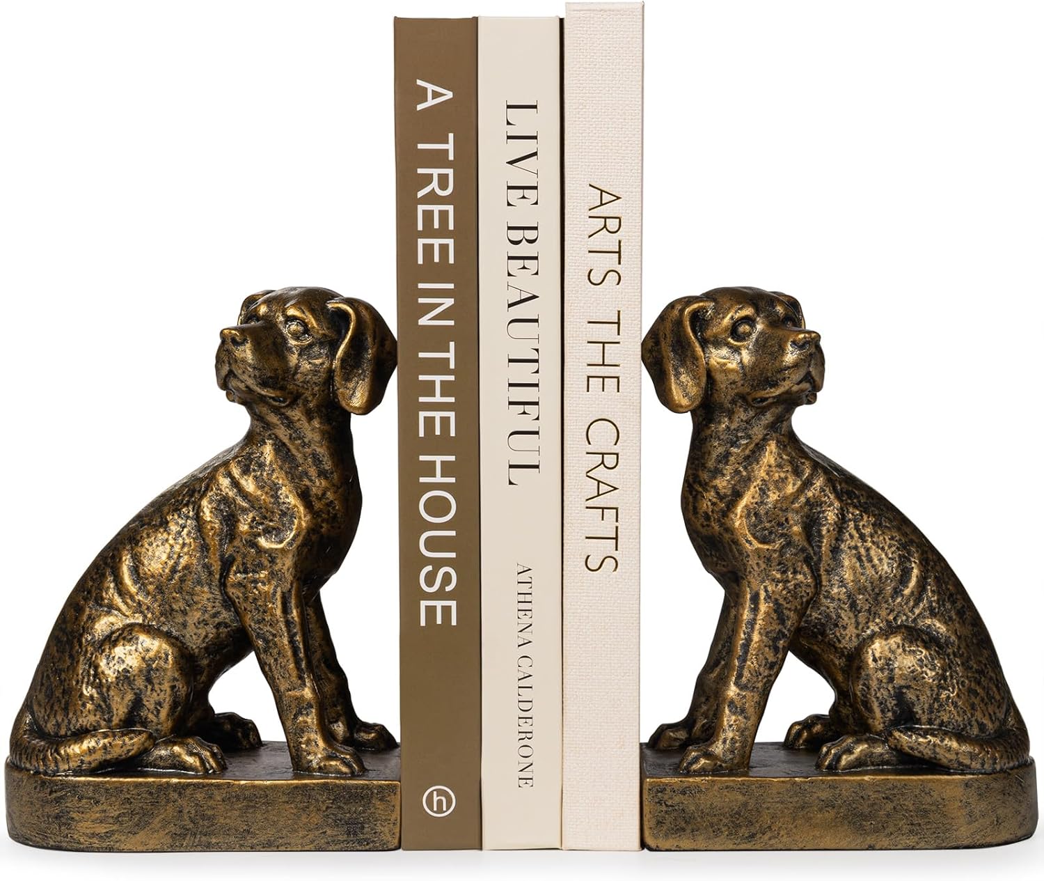 Sujetalibros decorativos para estantes, extremos para libros de perros para libros pesados, estatuas de labrador retriever para libros pesados con