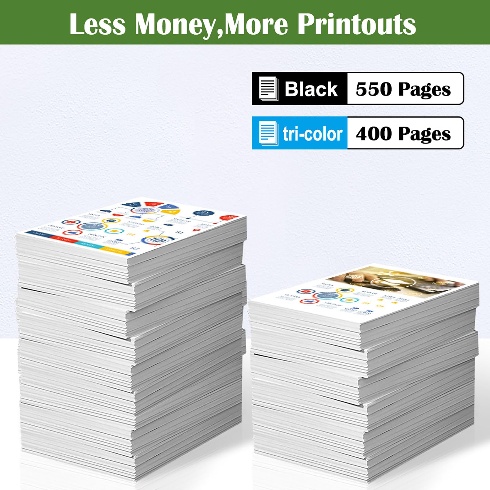 305XL 305 XL Ad alto rendimento Rigenerato Cartuccia d'inchiostro 550 Pagine Nero 400 Pagine Tricolore per H P Envy 6000 6010 6020 6030 Pro 6400 6420 6430 DeskJet 2700 2710 2720 Plus 4100 4110 4120