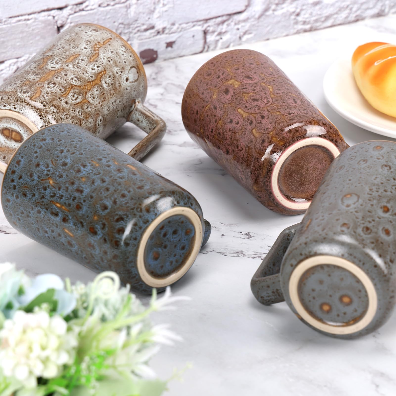 Amazon.com: QUTREY Coffee Mugs Set of 4, Large Ceramic