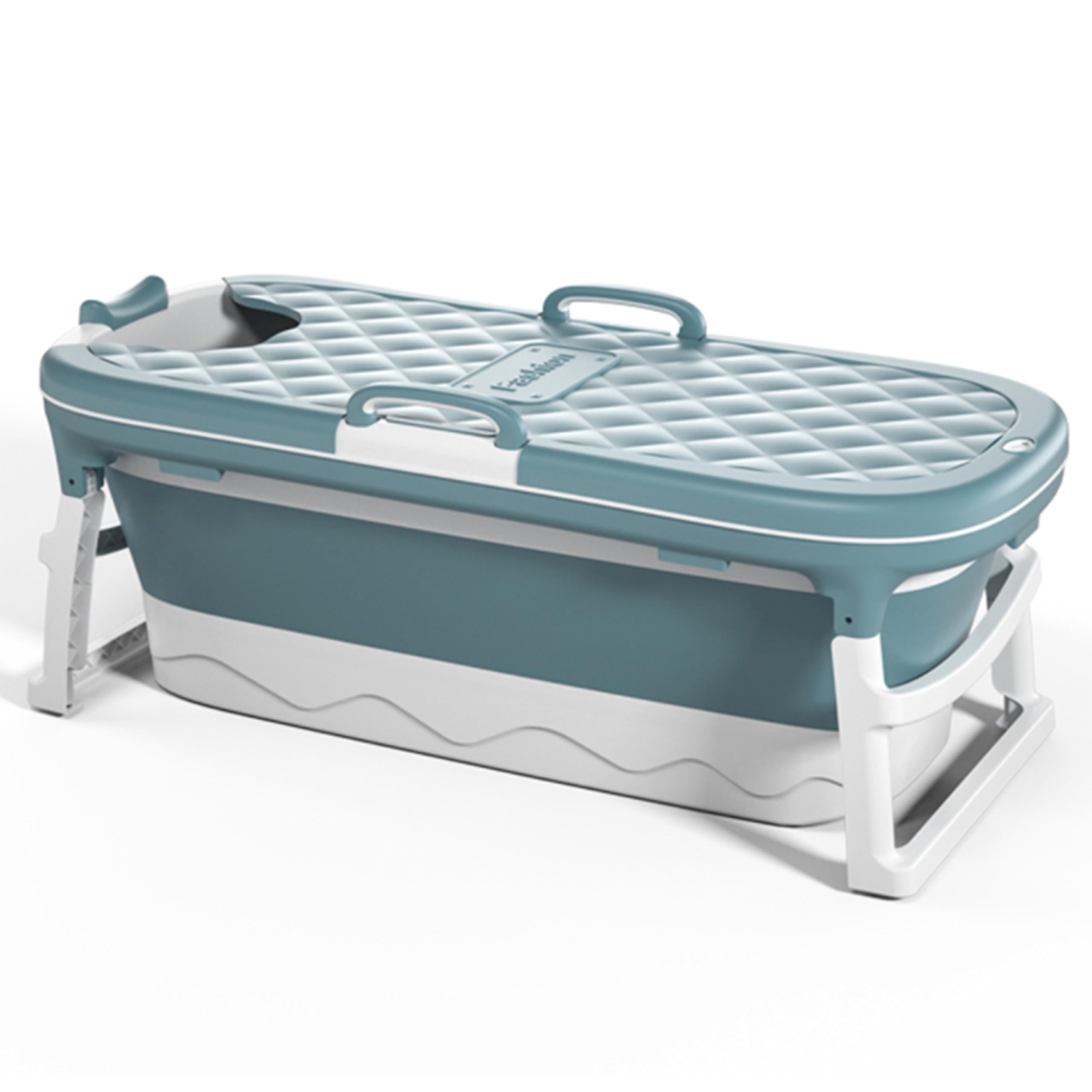 Badewanne - 138 cm - Faltbare Badewanne - Sitzbadewanne - Erwachsenen - 220L - Extra Lang - Blau