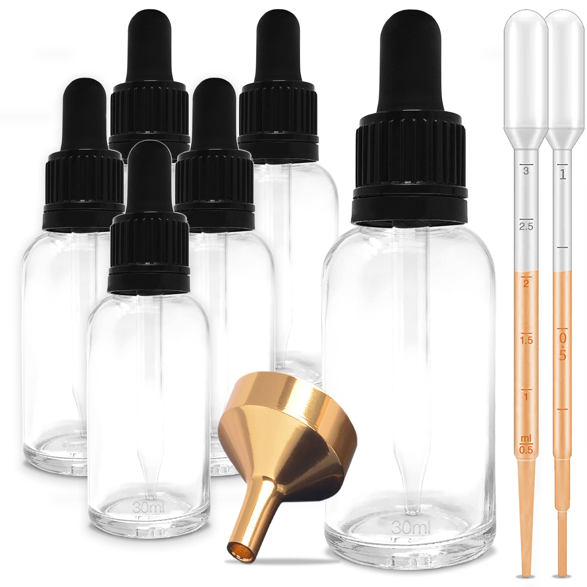 Bottiglie Contagocce Vetro 20ml Marrone - Set 6 Pezzi Con Pipetta | Oli Essenziali Aromaterapia - Foto 5