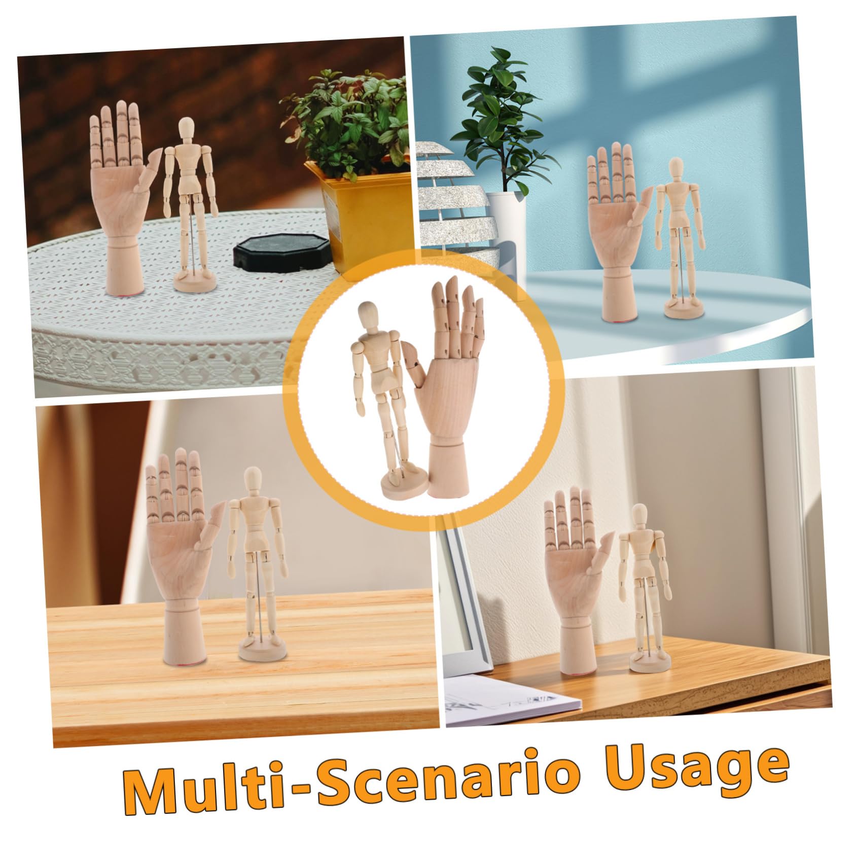 Uonlytech 2stücke Holz Mannequinfiguren Und Modell Für Skizzieren Und Malen Flexibel Und Verstellbar Für Künstler Und Handwerk