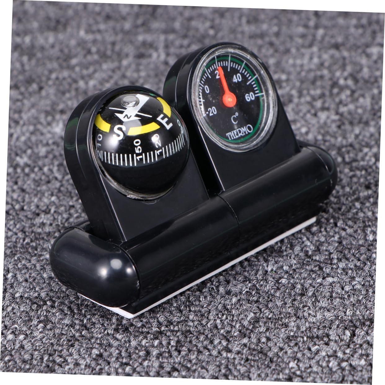 Vaguelly 2pcs Auto Compass and Car Thermometer Set Dashboard Navigation Tool for Road Trips
