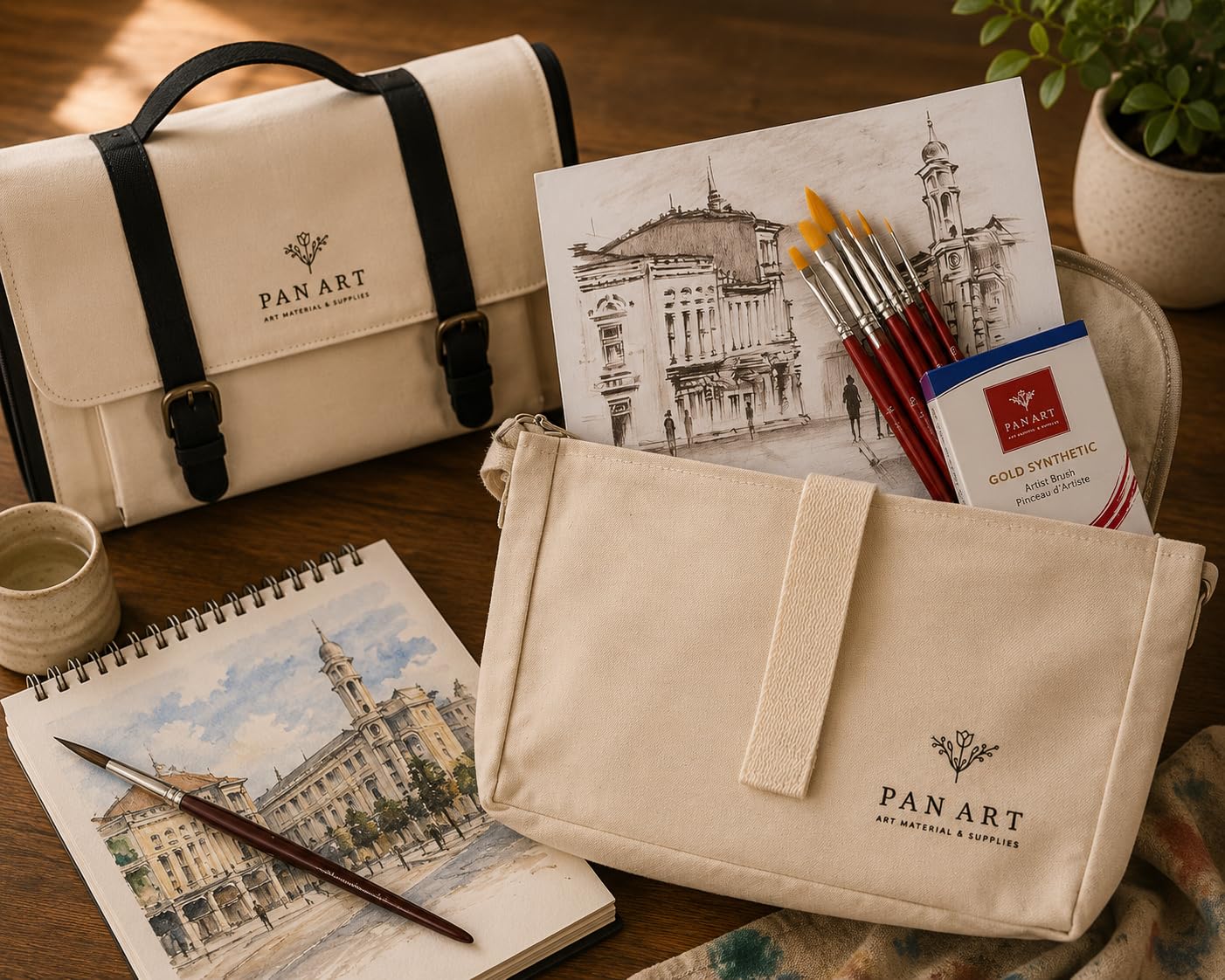 Pan Art Kit de voyage complet professionnel | Fournitures de peinture acrylique et à l'huile - PA-CP-04