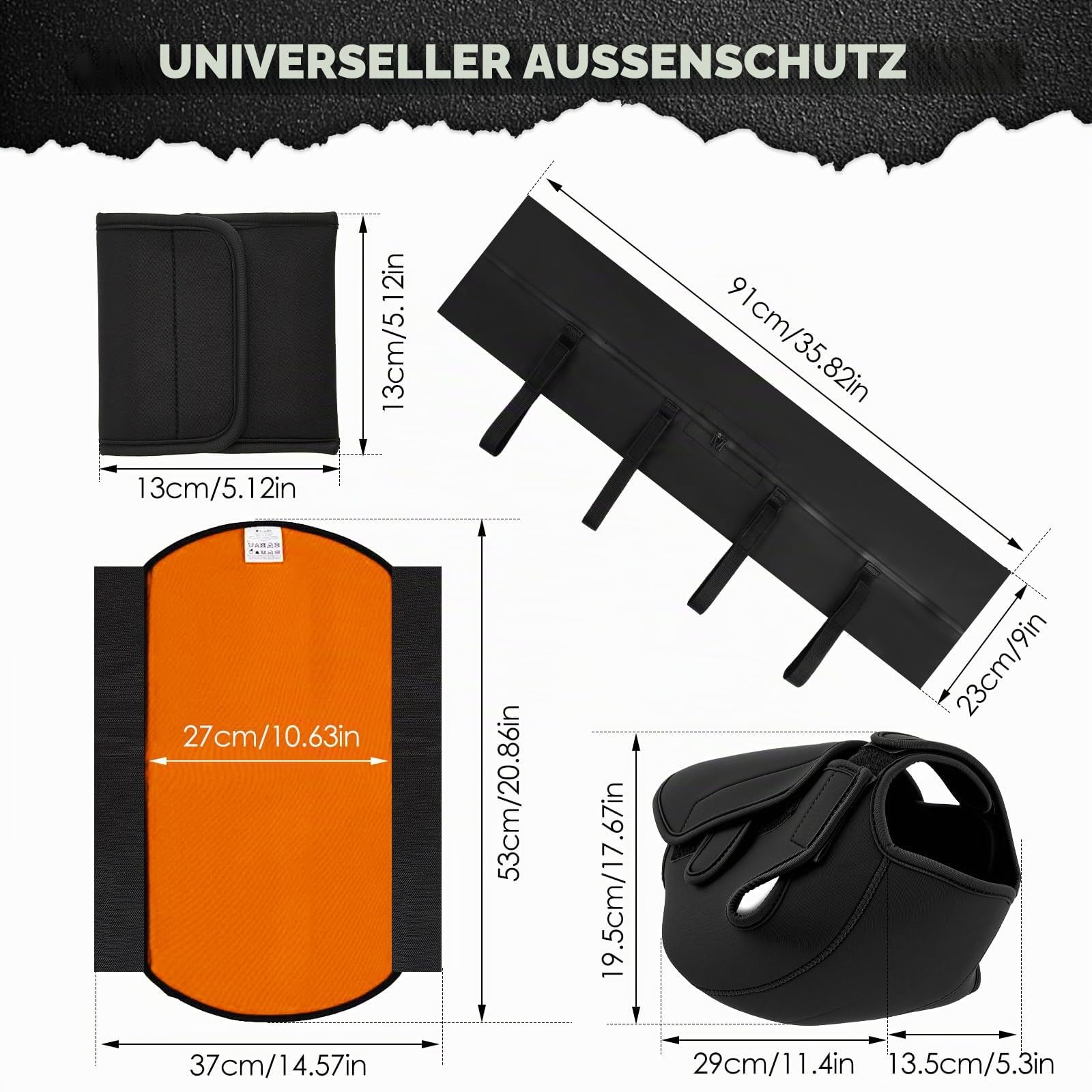 E-Bike Transportschutz Set 5-teilig, Akku Schutzhülle, Motor Abdeckung, Lenkerhülle & 2 Pedalschoner, Wasserdichte Fahrrad Schutzhülle für Fahrradträger - Schützt vor Regen, Kälte & Schmutz