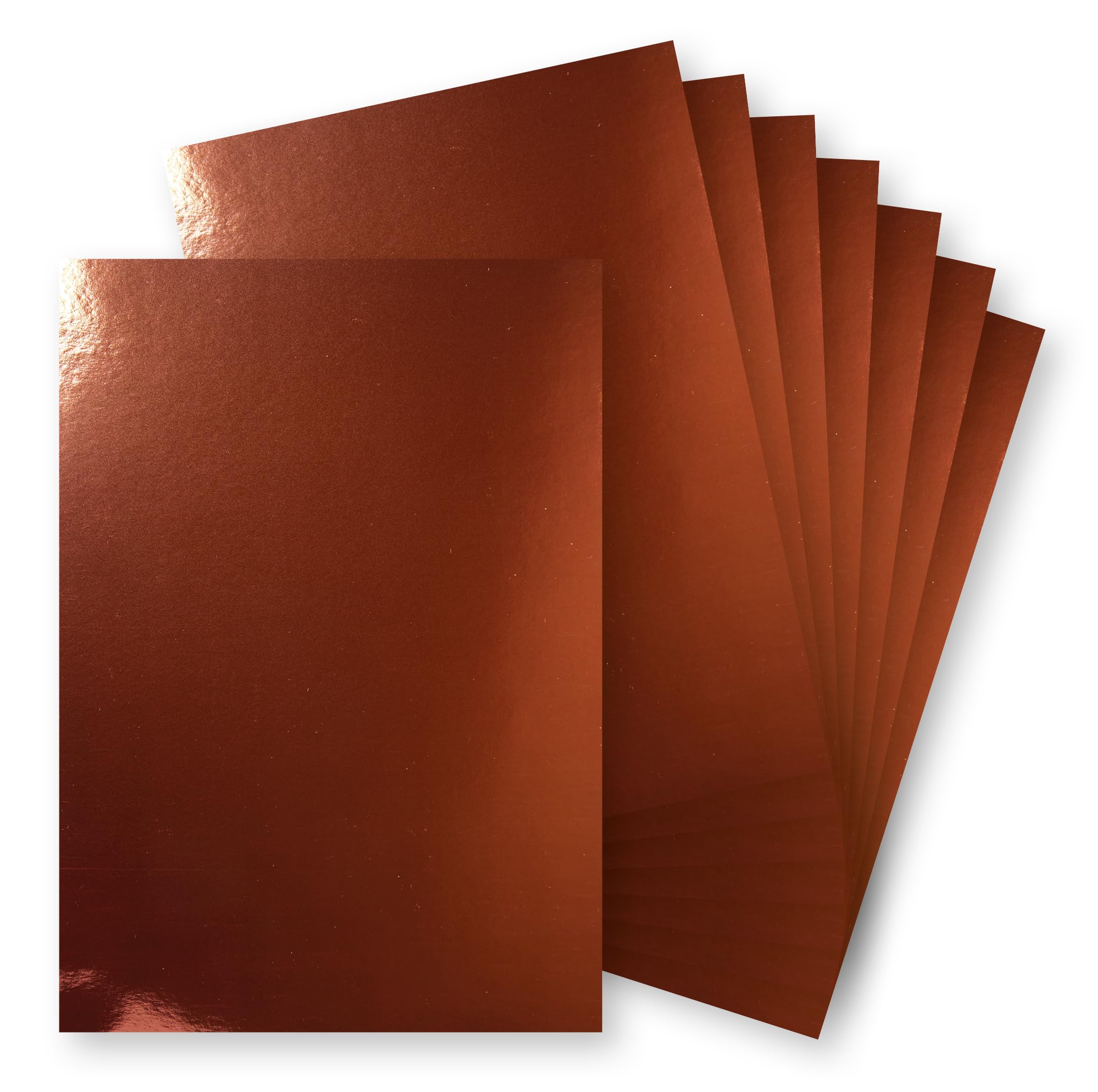 Springboard A4 Mirror Foil Gloss Card Sheets - 230gsm Cardstock for Card Making - Mirror Foil Card Compatible w/Die-Cutting Machines - Sparkly Craft Supplies - Bronze - 10-Pack