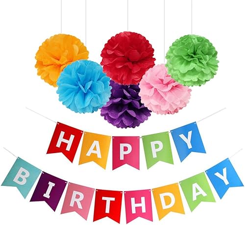 Miniatura 7 de Fecedy Banderines coloridos de feliz cumpleaños