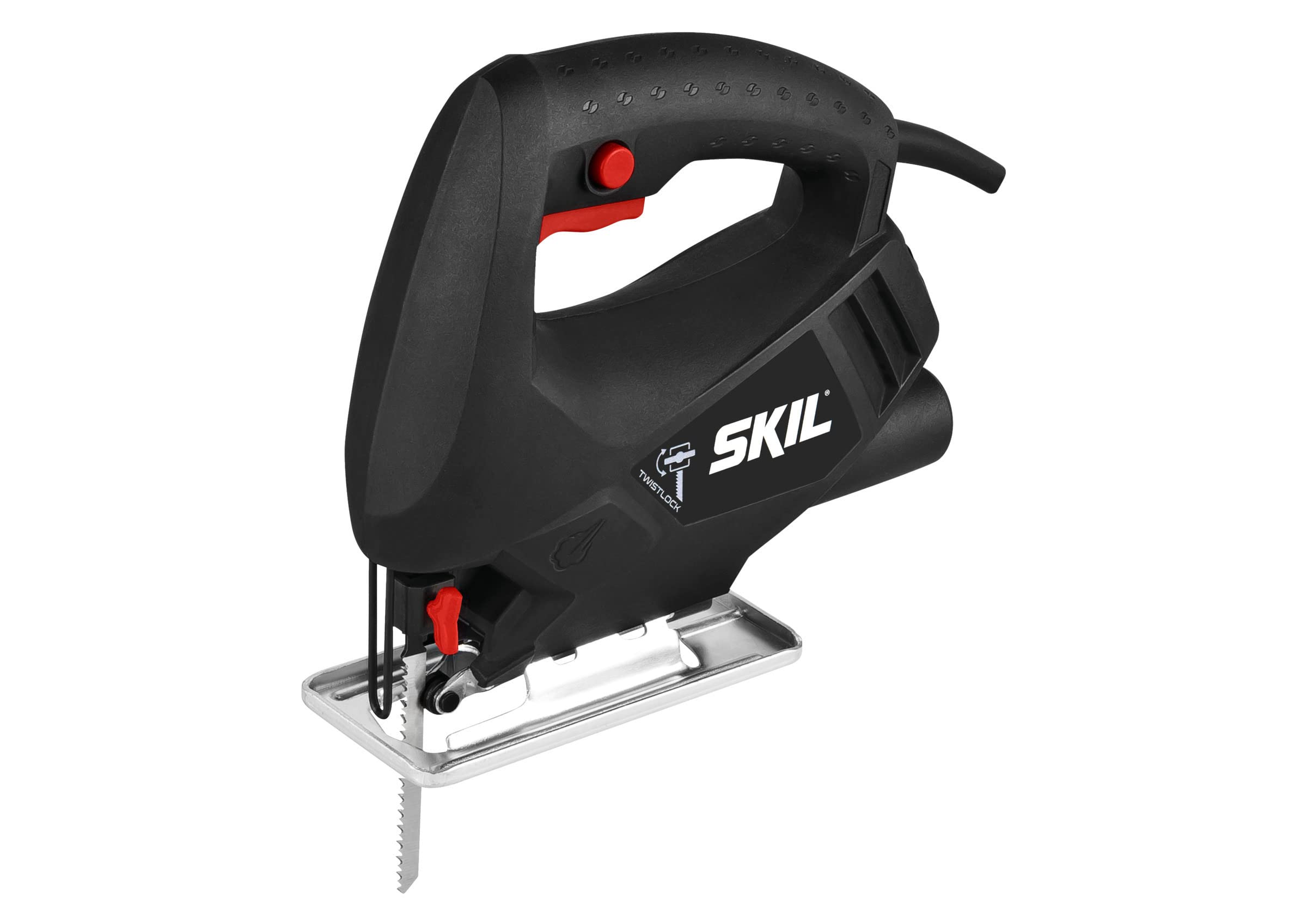 SKIL 4190 AA wyrzynarka (silnik 400 W, głębokość cięcia 65 mm, dostarczana z 3 brzeszczotami do drewna, do cięcia prostych i zakrzywionych) F0154190AA