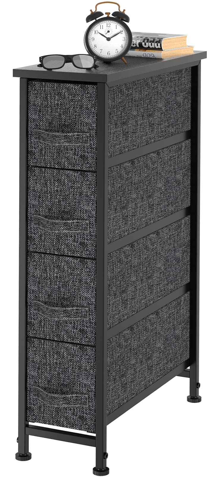 Buy FURNINXS Narrow Vertical Dresser Chest Storage Tower with 4 Fabric