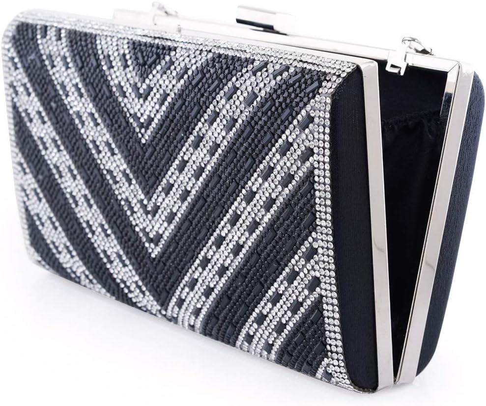 Women Clutch Evening Bag Elegant Beaded Shoulder Bag Luxurious Handbag Purse