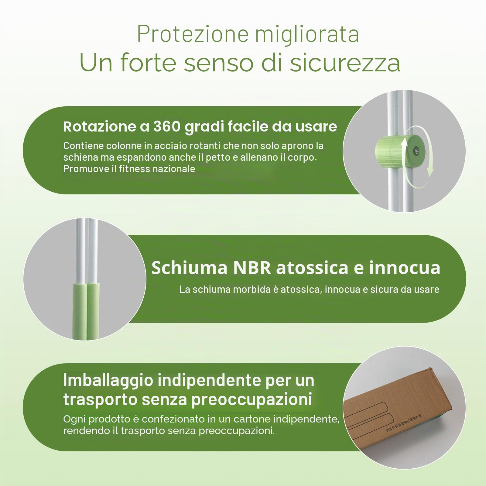 Bastone Da Yoga, Correttore Posturale Per La Schiena,Barra da Pilates Dorsale Sollievo Muscoli Corpo,Barra da Pilates Portatile per Stretching e correzione della Postura (Verde)