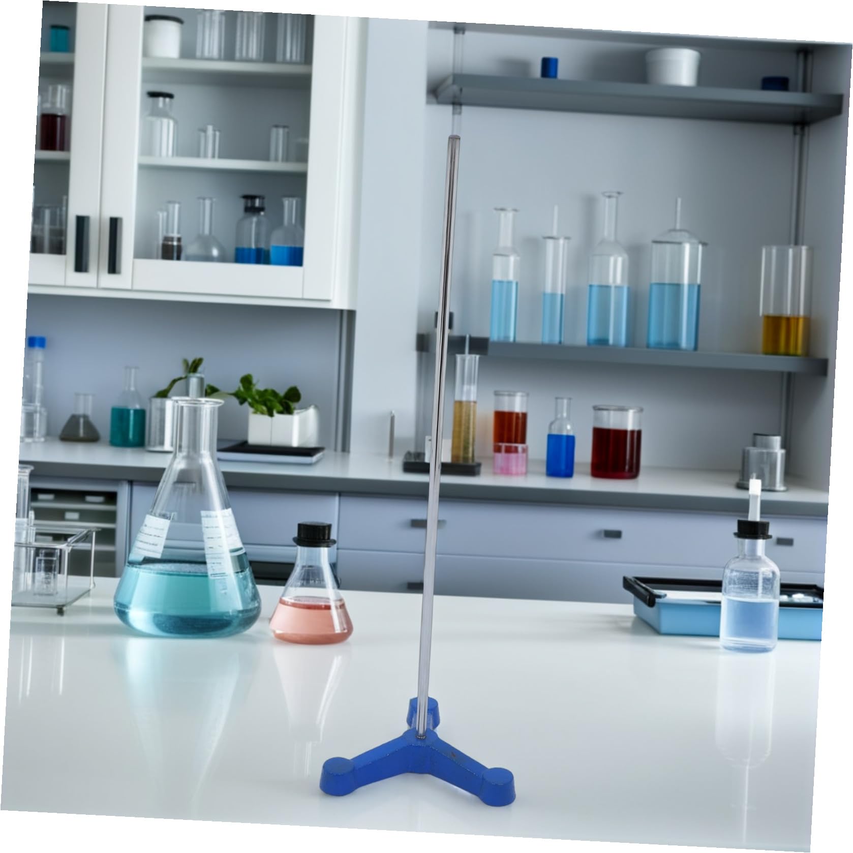 Homoyoyo Supporto da Laboratorio in Metallo Treppiede 110 MM, Base Stabile per Storta e Vetreria Chimica, Supporto Versatile per Attrezzature e Fiaschetta con Struttura Smontabile per