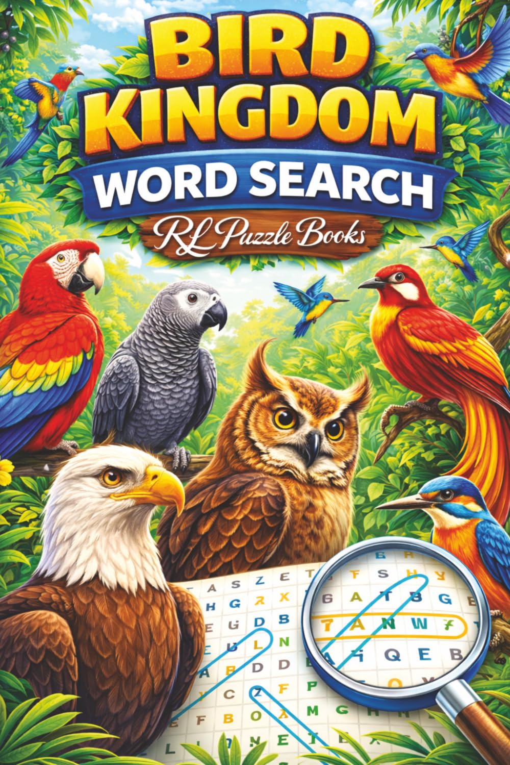 Bird Kingdom Word Search: Bird Puzzle Book for Adults & Teens Featuring Bird Species, Wildlife, Nature, Birds and Relaxing Brain Games