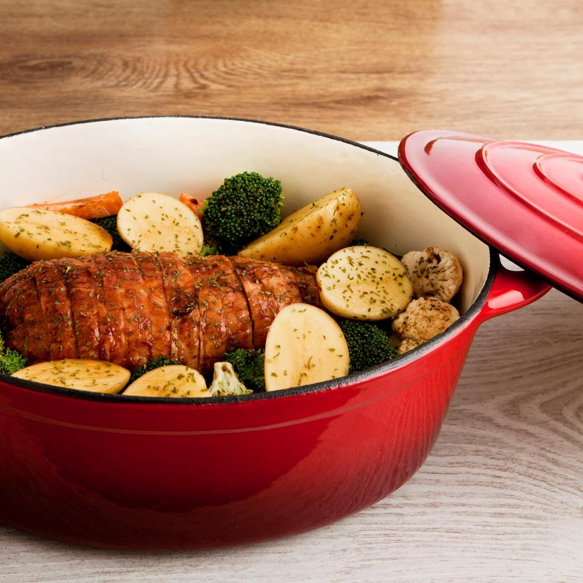 Bidasoa FERRO - Cocotte in ghisa rossa 30 cm - 4,3 L (7664010)