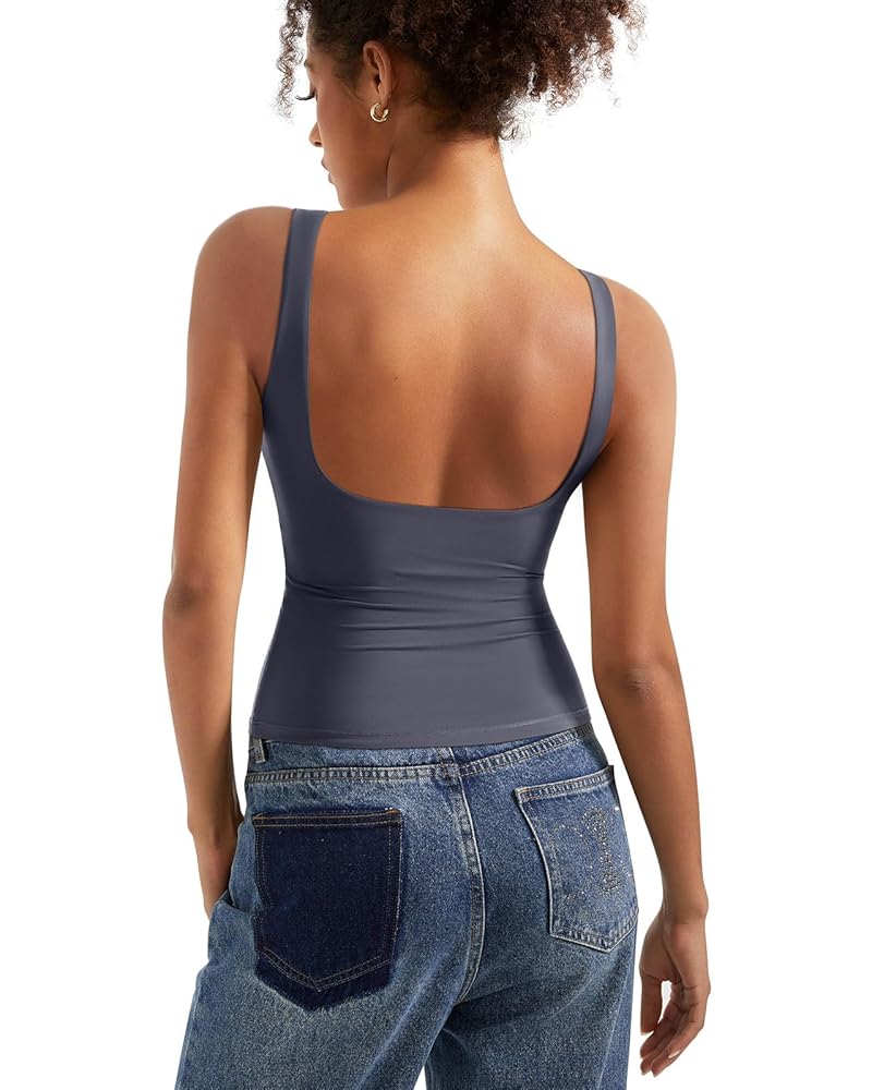 トップス boat neck tanktop Eachyes Womens Boat Neck Seamless Tank Tops Sleeveless