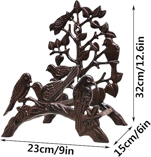 Miniatura 3 de Soporte para manguera de jardín, colgador de manguera de agua de hierro fundido resistente, colgador de manguera de montaje en pared exterior,