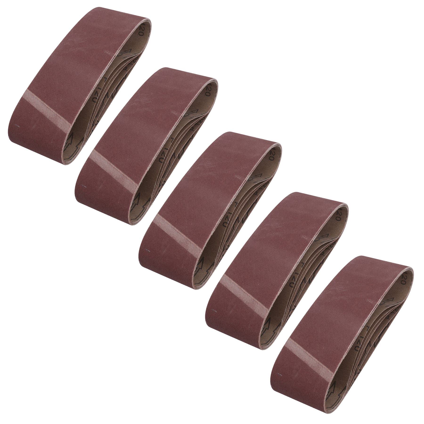 Lot de 25 disques abrasifs à bande abrasive, grain 120, 75 mm x 533 mm