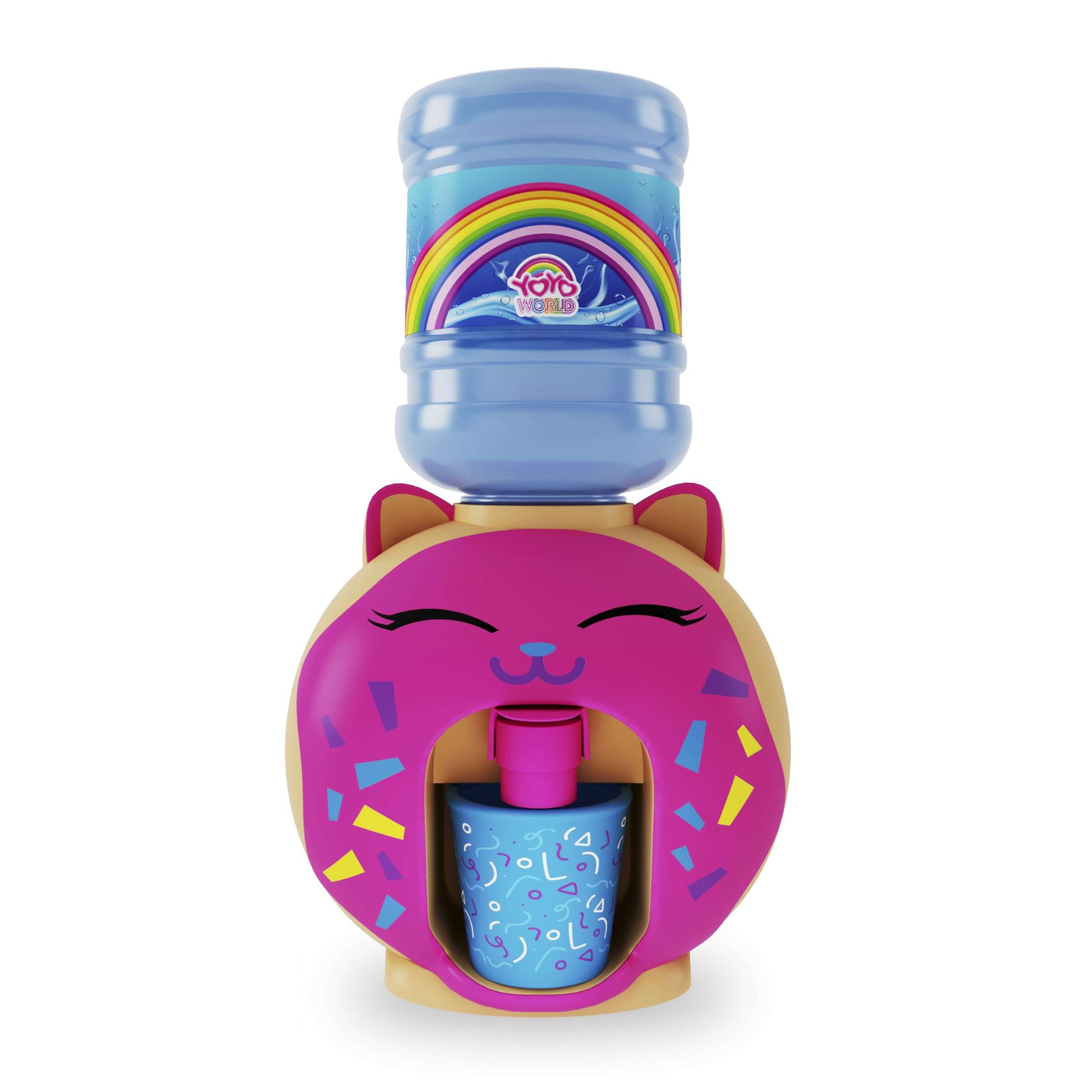 – Tiny Water Dispenser Machine for Dollhouse Furniture, Juice, Beverage | Miniature Desktop Water Dispenser, Best Gift for Boys and Girls (Doughnut)
