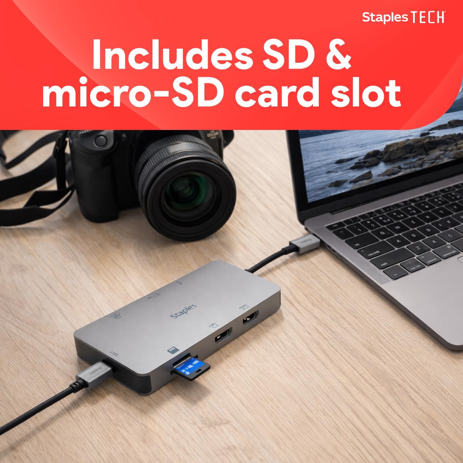 8-Port Hub, Gray, Multi-Port Expansion Hub for Office Setup, Add Connectivity for Laptop/Desktop