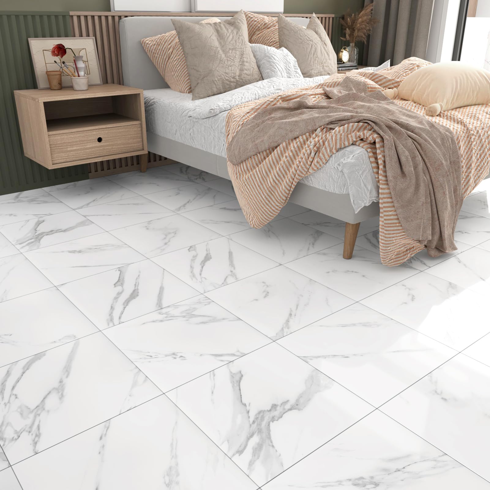 32 Piastrelle Adesive PVC 30x30 Cm - Effetto Legno, Impermeabili, Per Cucina, Bagno, Soggiorno - Foto 9