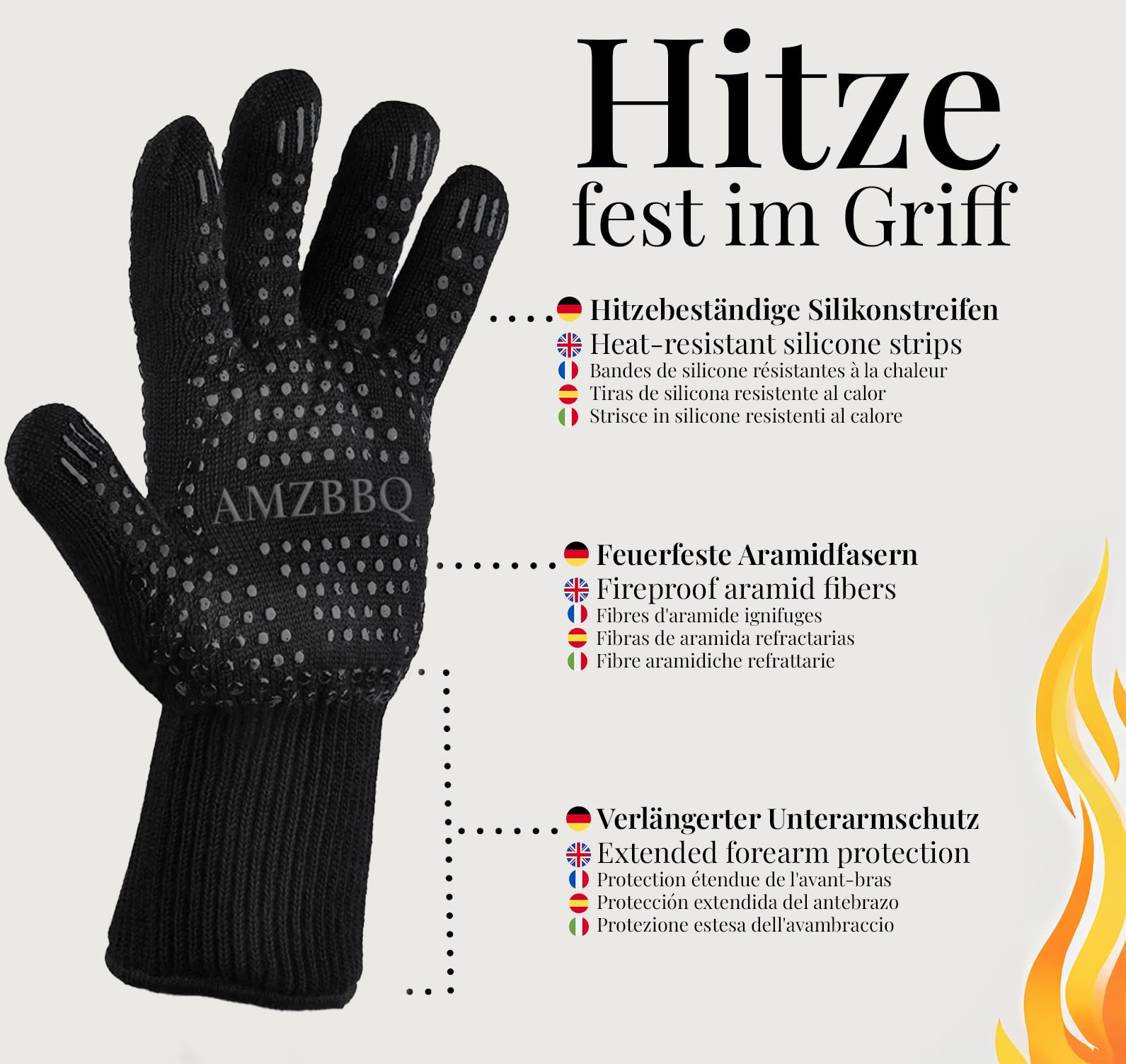 Gants De Soudage En Cuir De 500 °C Pour Homme Et Femme, À Manches