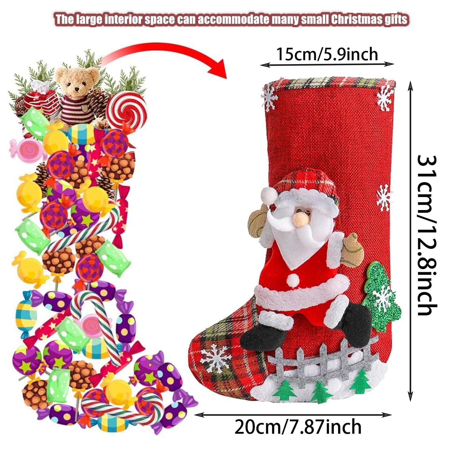 Chaussettes De Noël, Chaussette Noel A Suspendre, Décoration