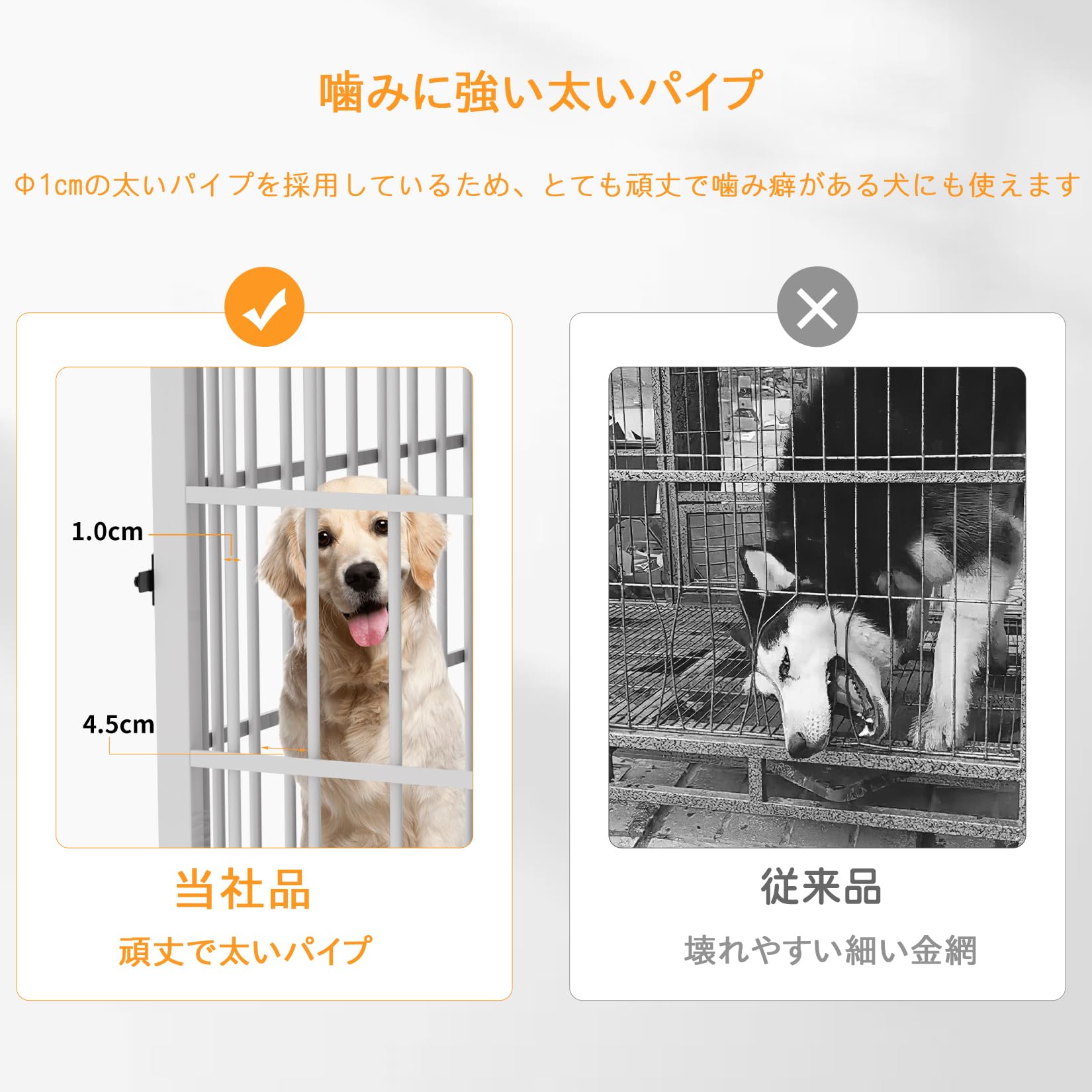 Amazon.co.jp: BingoPaw 大型犬用ケージ 屋根付き 木製 室内 連結 丈夫