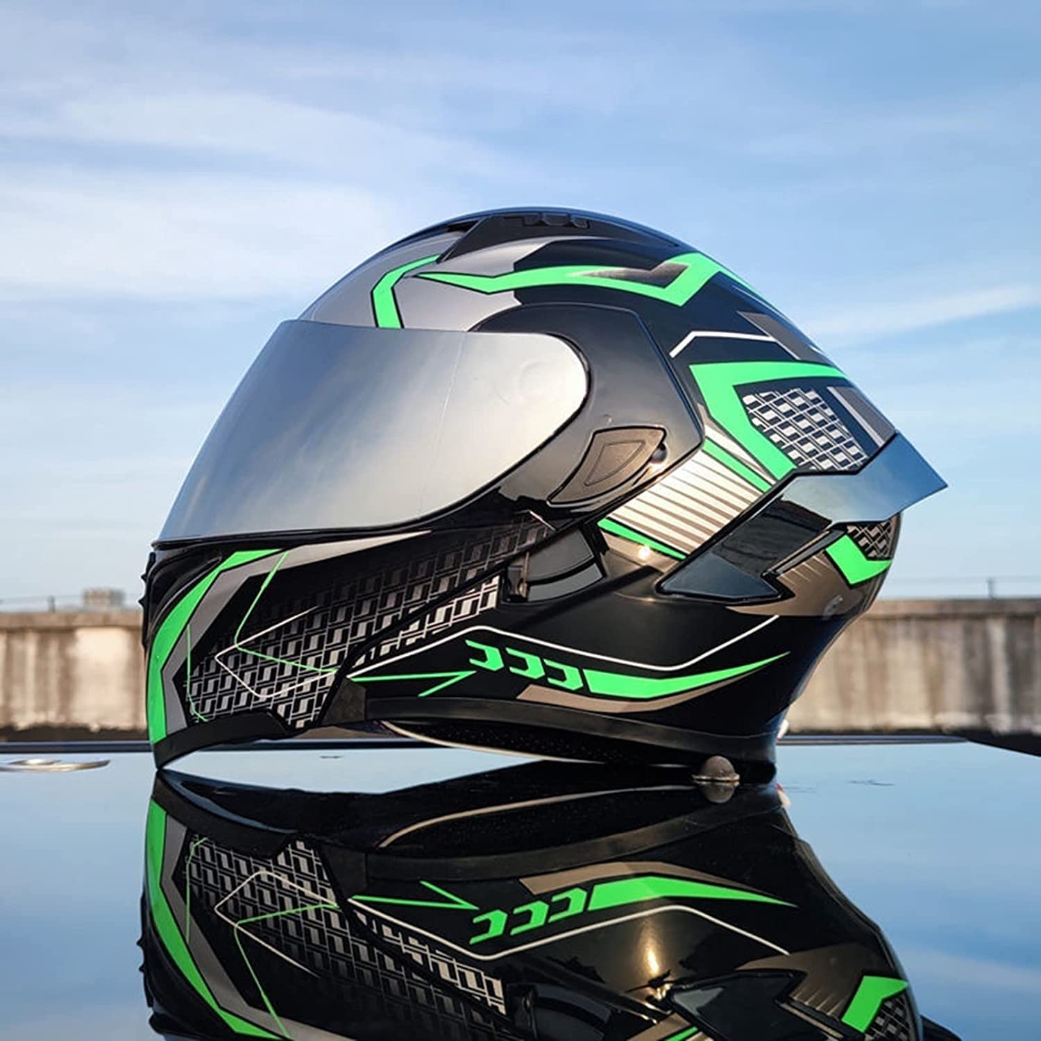 ZLYJ Casque De Moto Modulaire Rabattable, Avec Double Visière, Approuvé Par La ECE Pour Hommes, Femmes ZLYJ Casque De Moto Modulaire Rabattable, Avec Double Visière, Approuvé Par La ECE Pour Hommes, Femmes