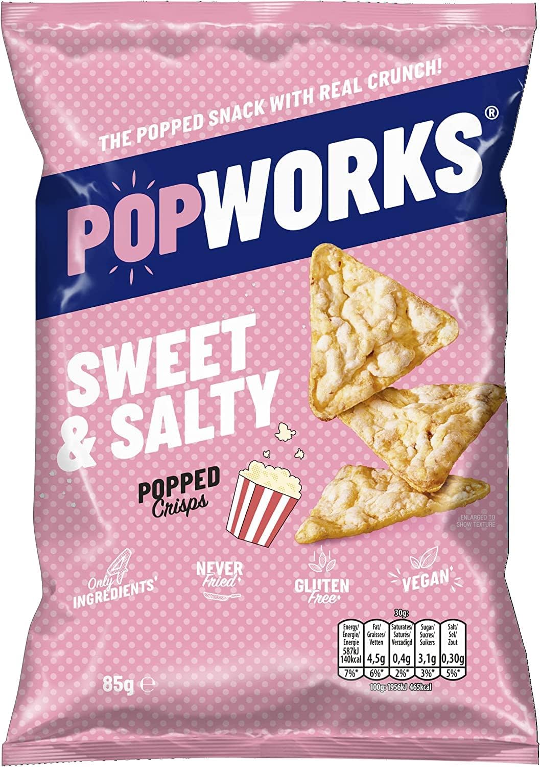 Sweet and Salty Popped Crisps, 28 g