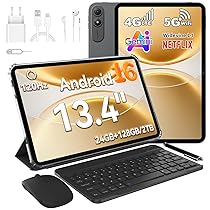 OSCAL PAD 200 Tablet 13.4 Pollici 120Hz Display Tablet Android 16, 24GB RAM+128GB ROM(TF 2TB) Octa-Core, 8300mAh, 18W, 16MP+8MP, Doppio SIM 4G LTE+5G WiFi, Gemini AI, Widevine L1, OTG, BT5, FACE ID, GPS