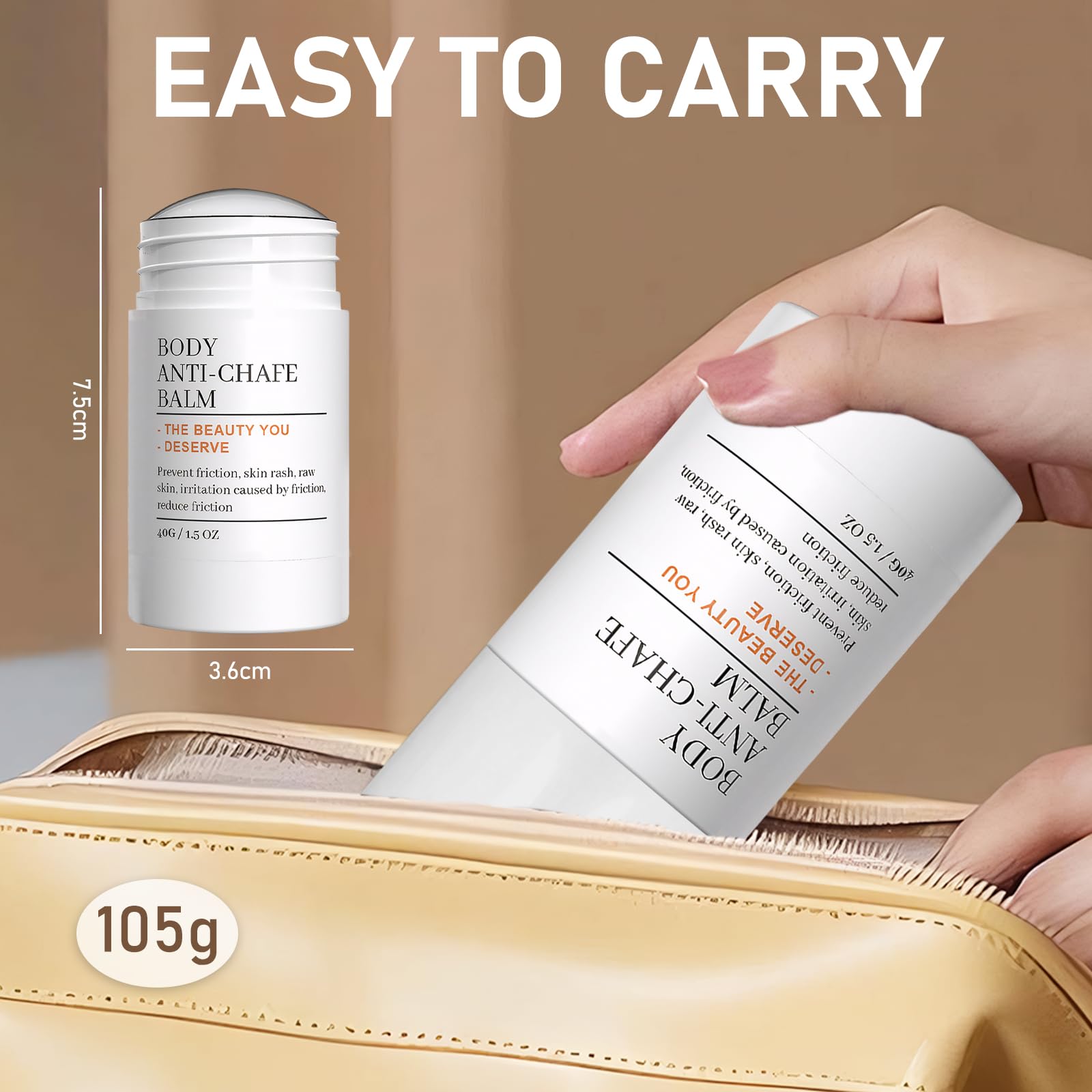 Anti Wundreib Stick,Anti Chafing Stick Erfrischend und Nicht Fettig Sticks Gegen Wundscheuern für Damen,Reibung und Hautreizungen Reduzieren,Geeignet für Oberschenkel Schultern Brust Füße