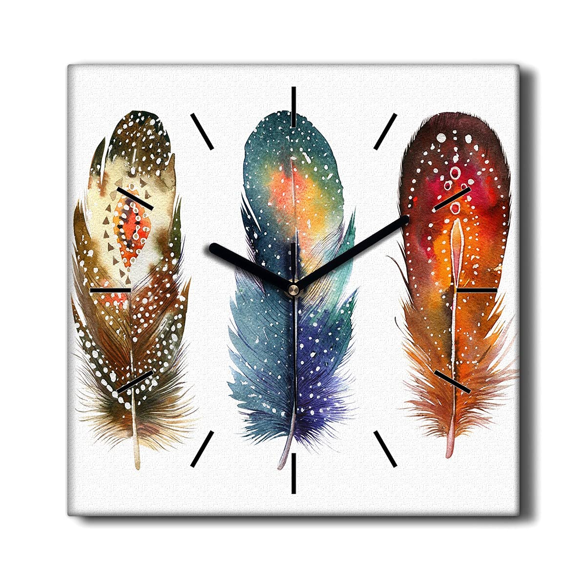 Horloge sur toile sans tic-tac 30x30cm horloge murale decoration