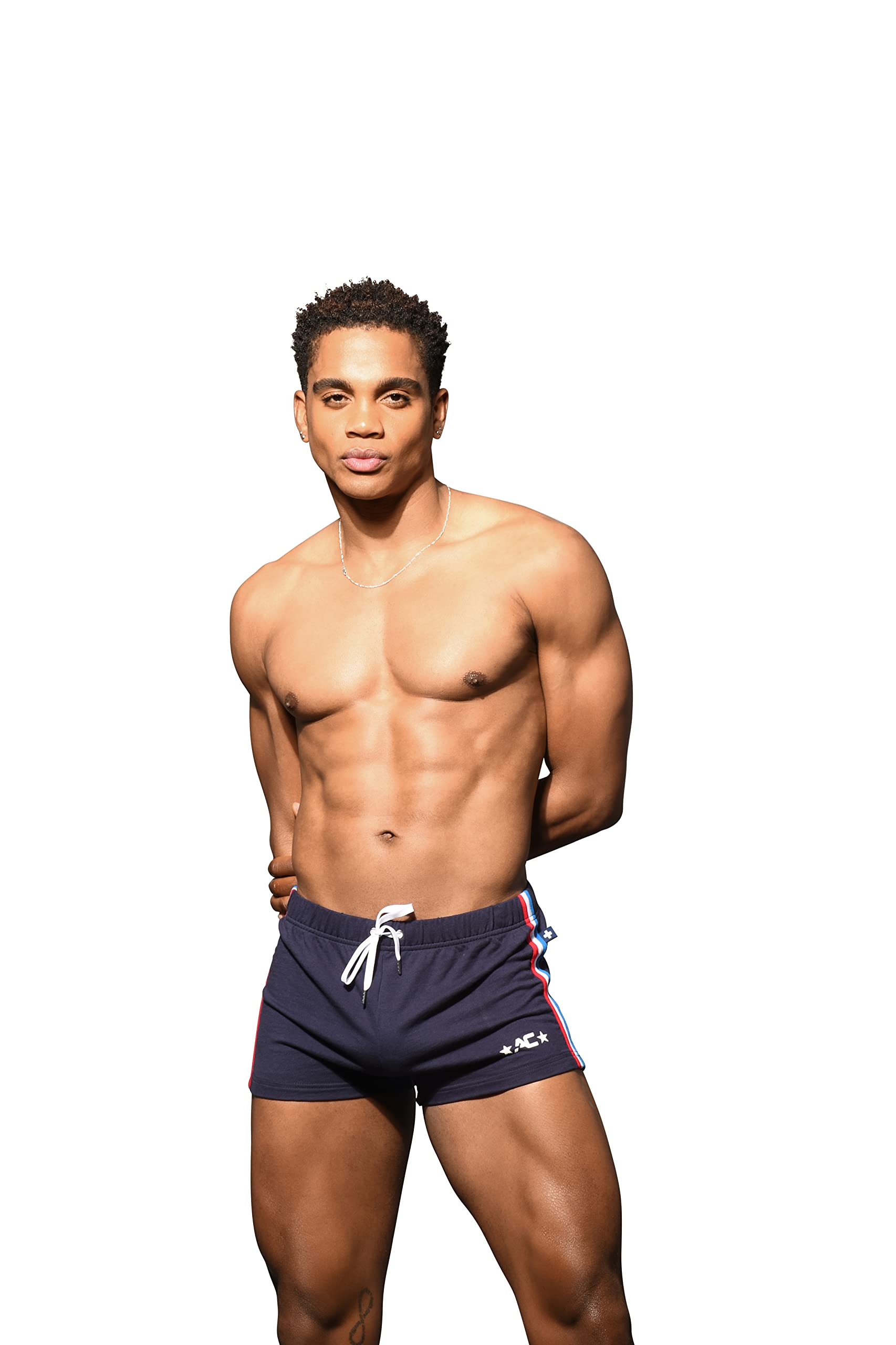 Andrew Christian Stretch Vpl Mesh Gym Shorts Navy Desertcart