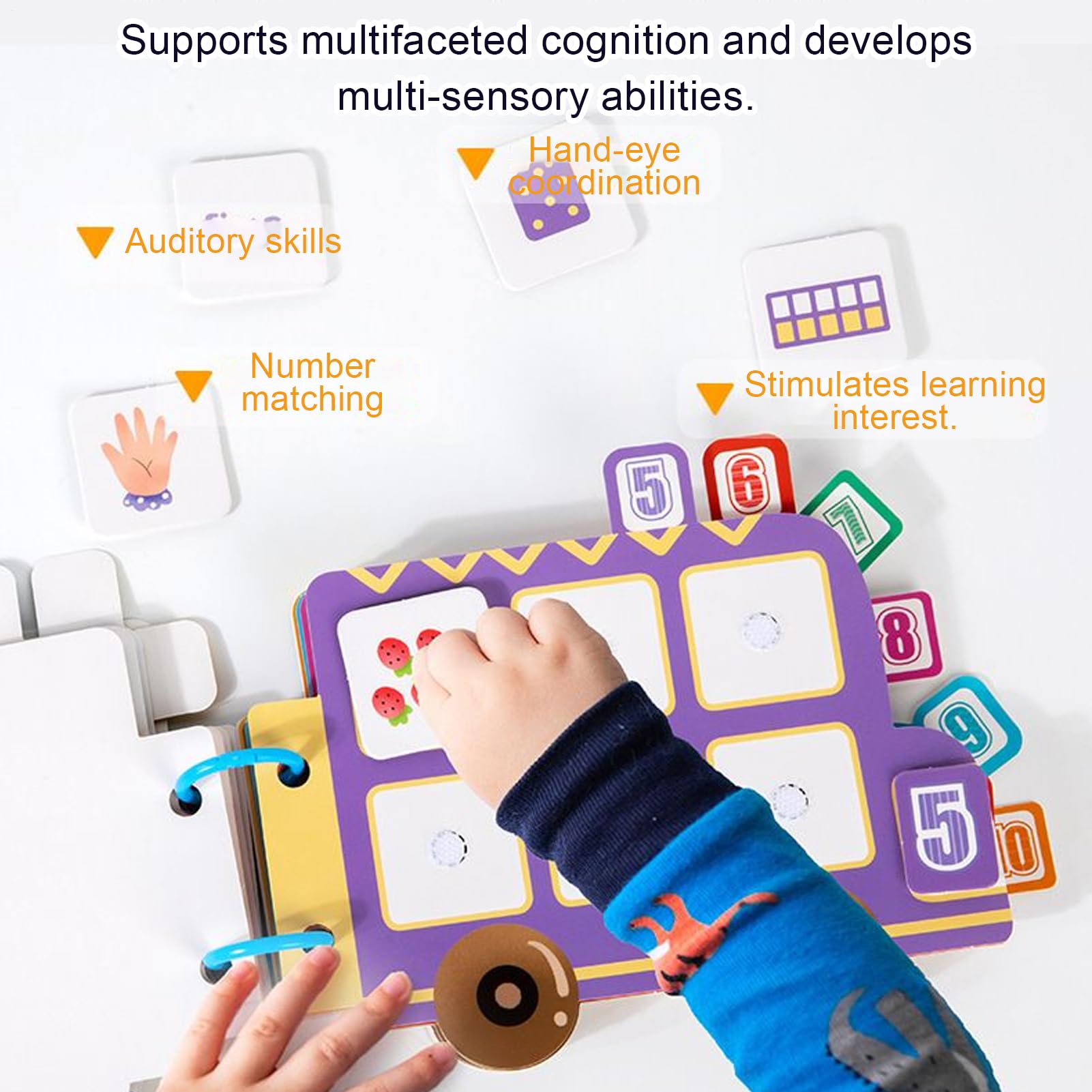 Libro Di Attività Per Bambini Libro Di Adesivi Sensoriale Prescolare | Giocattoli Educativi Per L'Apprendimento Giochi Silenziosi Abbinamento Homeschool Asilo Capodan